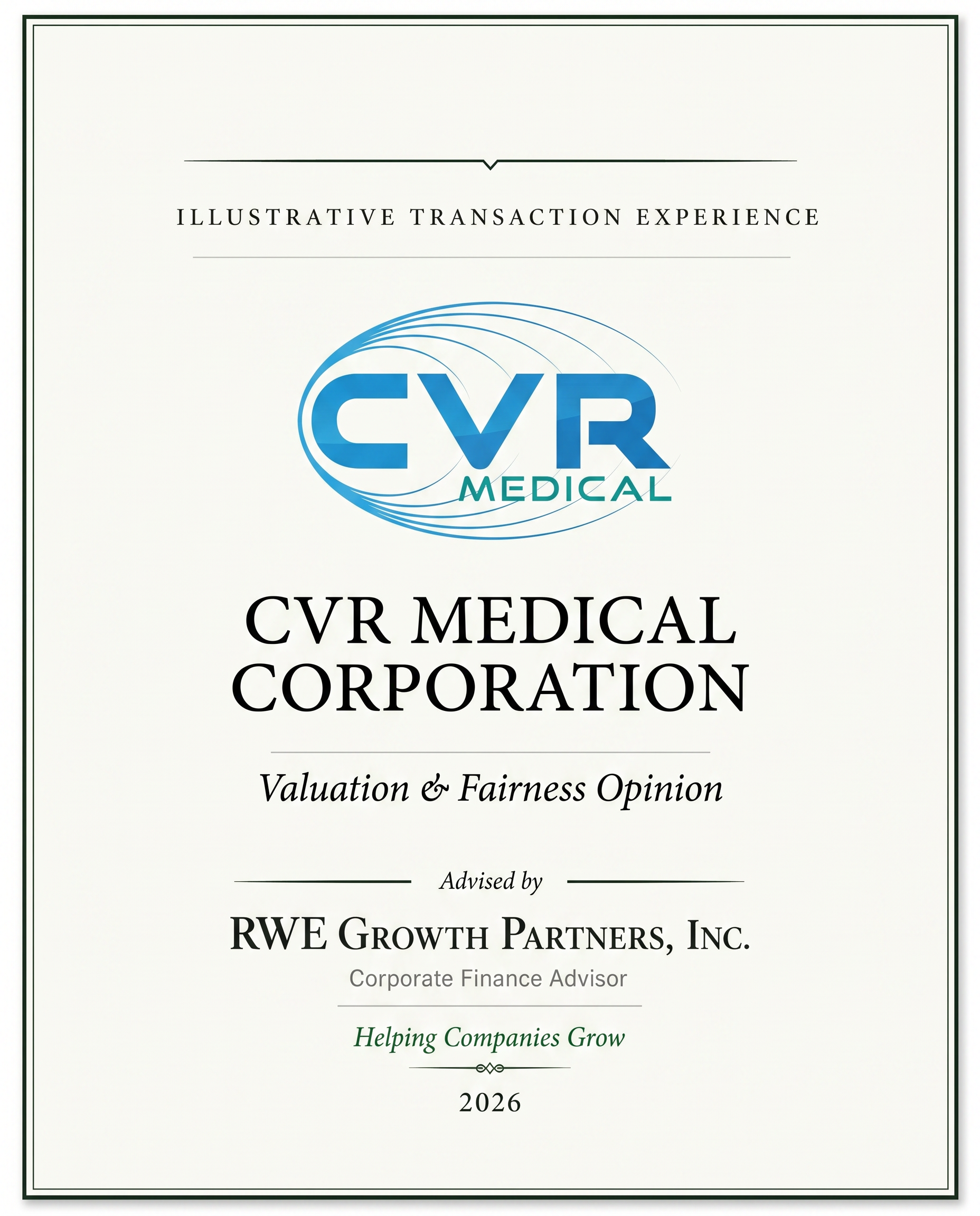 Transaction tombstone for 17 Cvr Medical