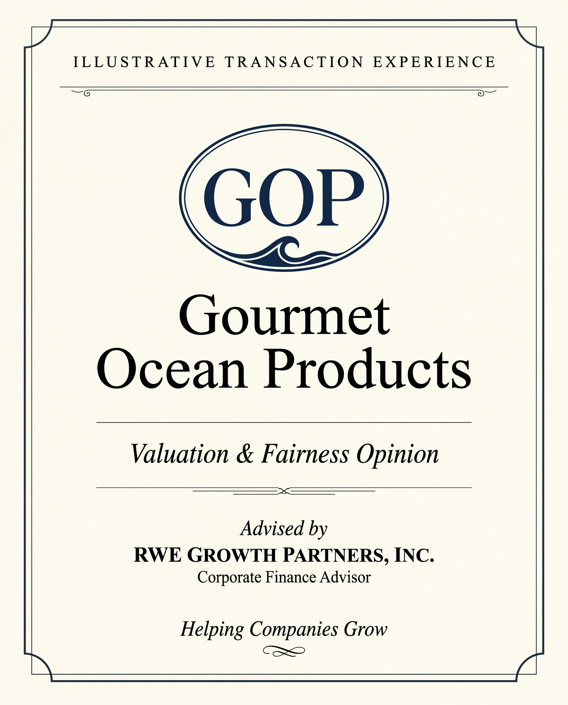 Transaction tombstone for 47 Gourmet Ocean