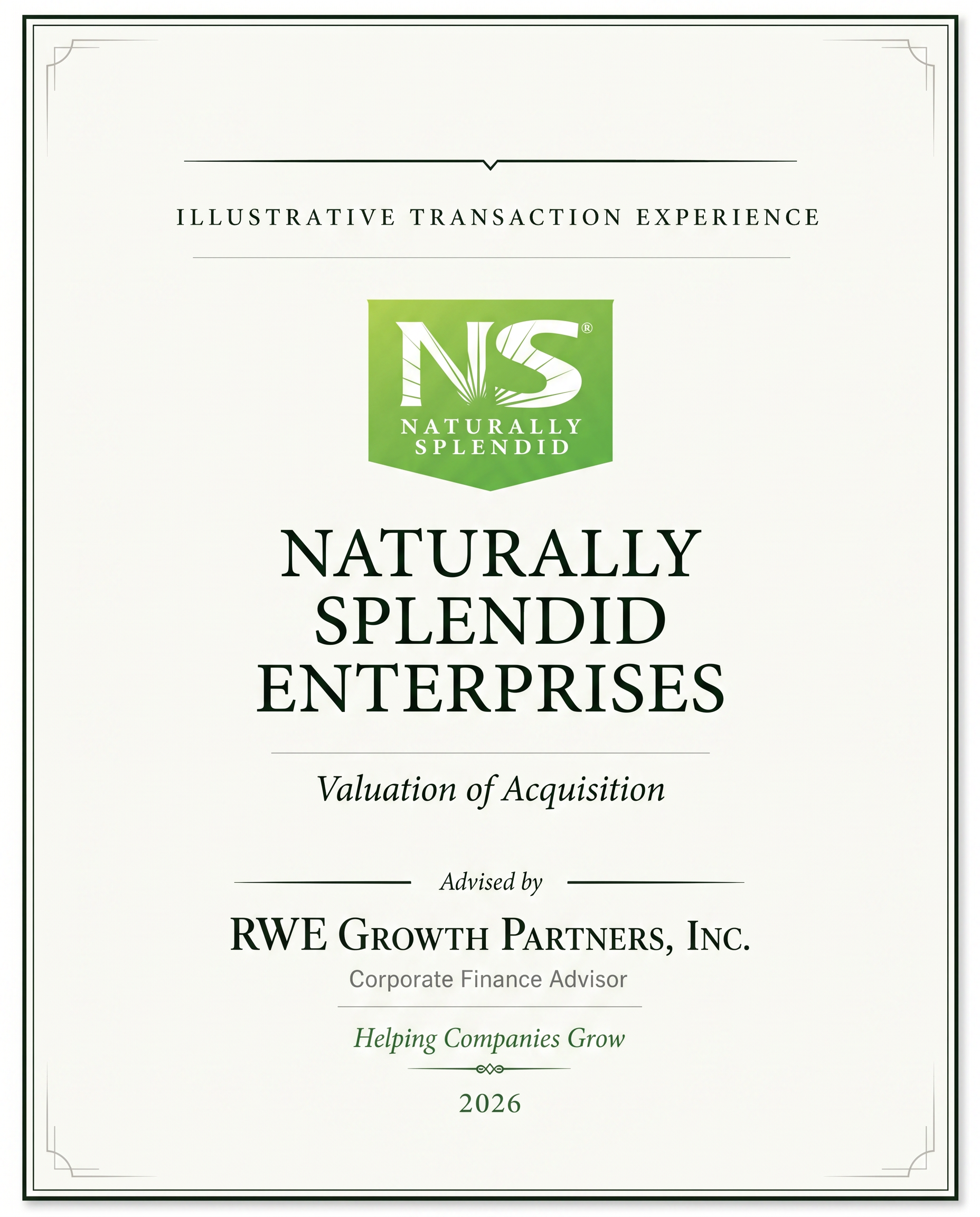 Transaction tombstone for 12 Naturally Splendid