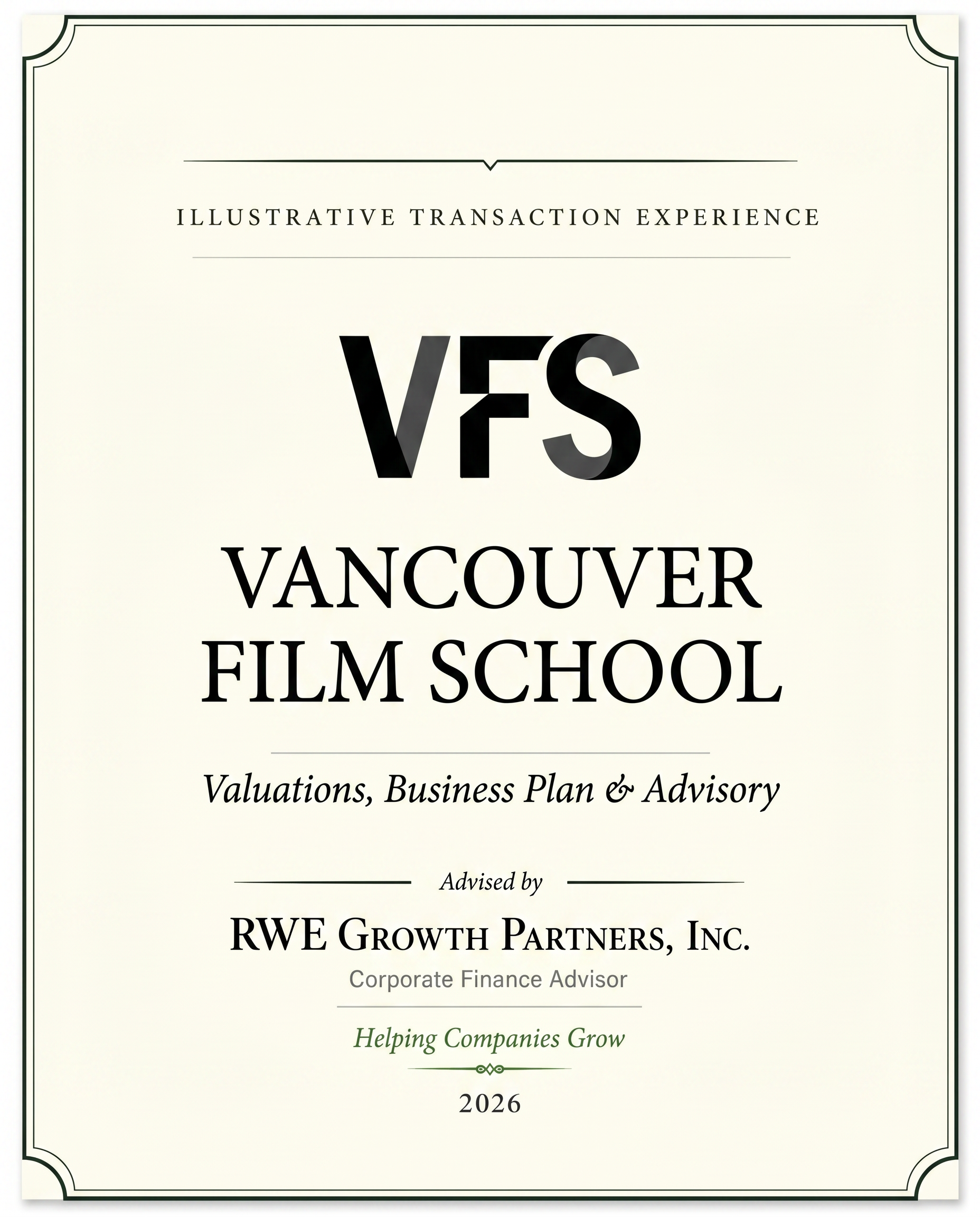 Transaction tombstone for 09 Vancouver Film School
