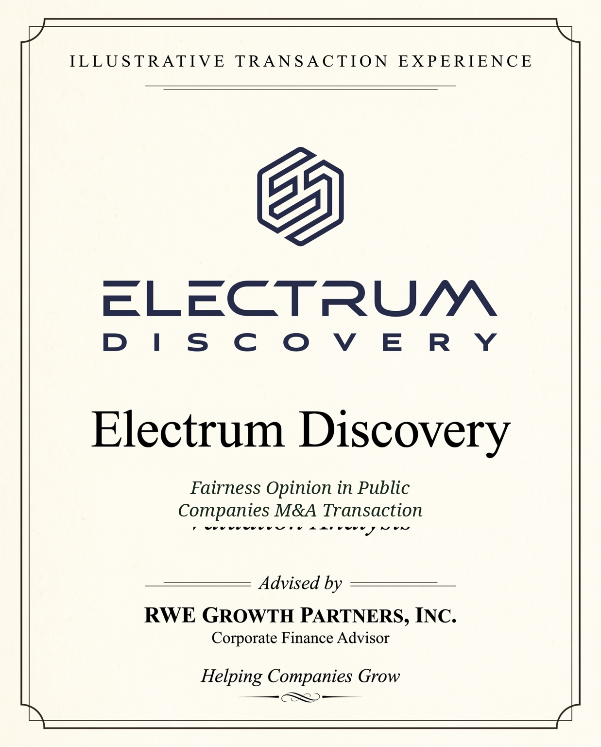 Transaction tombstone for 11 Electrum Discovery