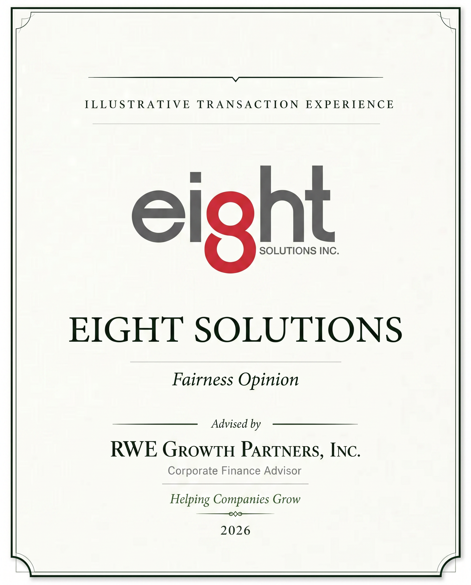 Transaction tombstone for 27 Eight Solutions