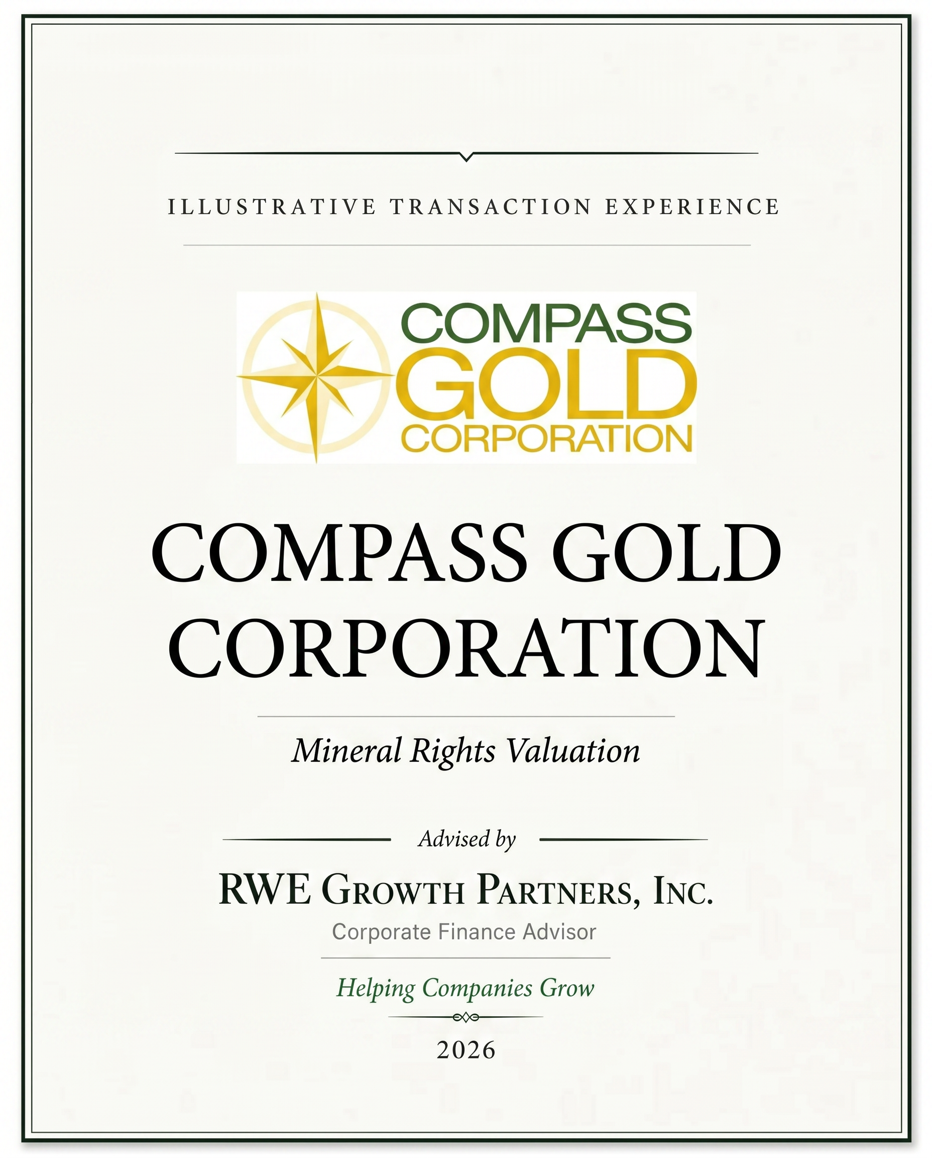 Transaction tombstone for 13 Compass Gold